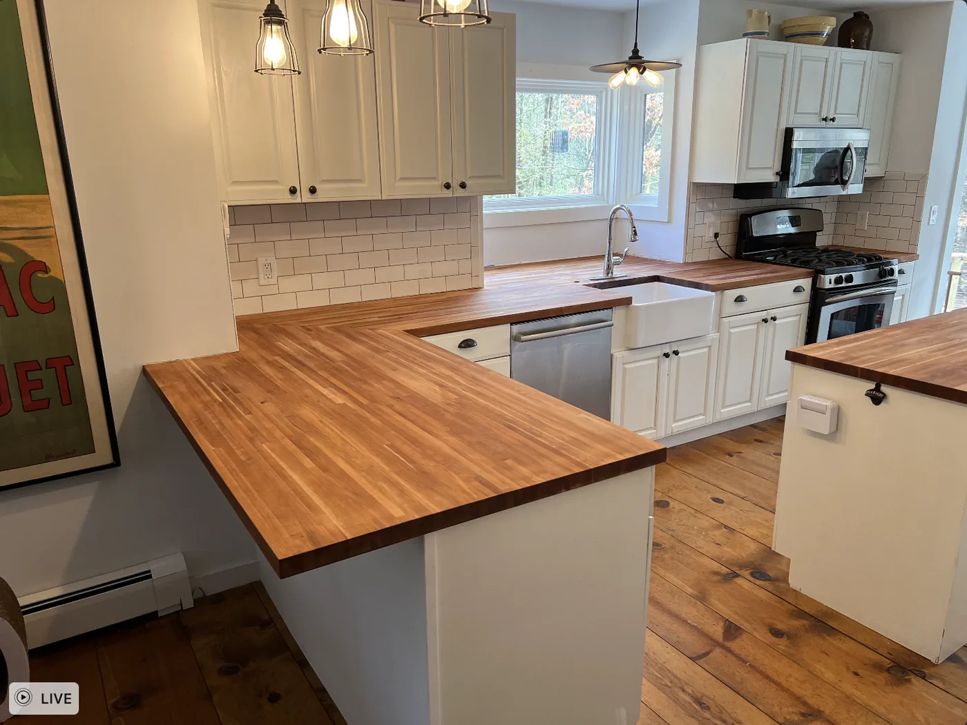 Butcher block table restoration