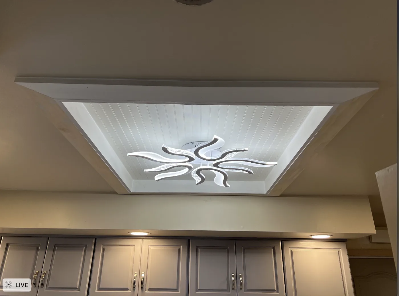 Custom tray ceiling installation