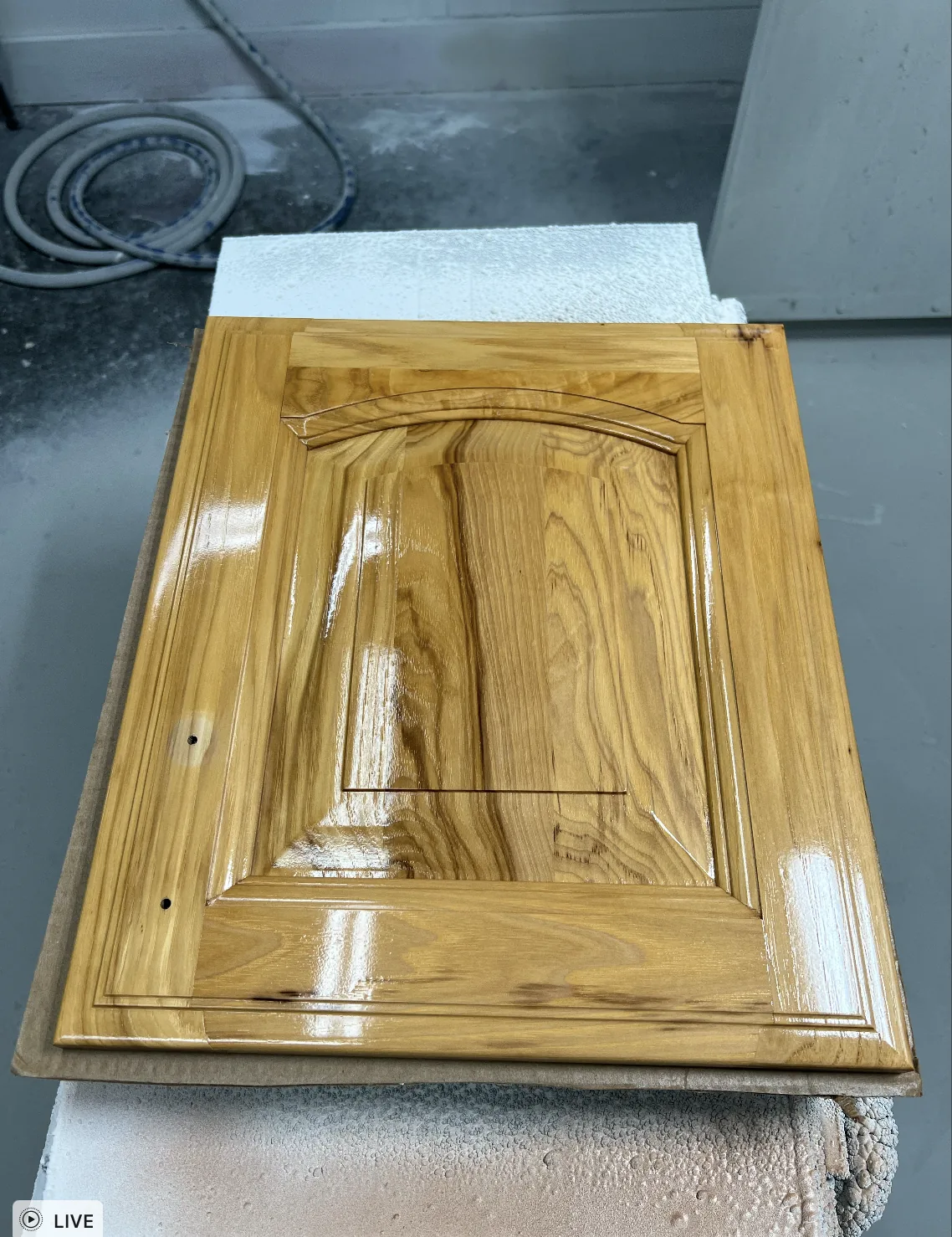 Furniture refinishing Scranton PA - hickory cabinet restoration before